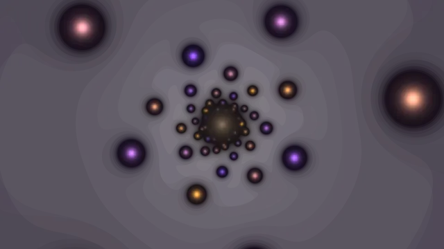 Orbital lights across a violet field — orbital lights wallpaper at 3840x2160