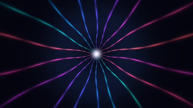 Neon rays converging in a dark blue field — neon rays wallpaper at 3840x2160