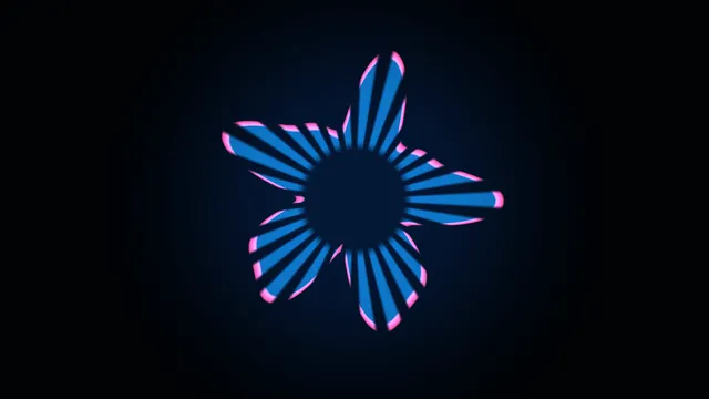 Blue and Pink Radial Flower on Deep Navy — radial flower wallpaper at 3840x2160