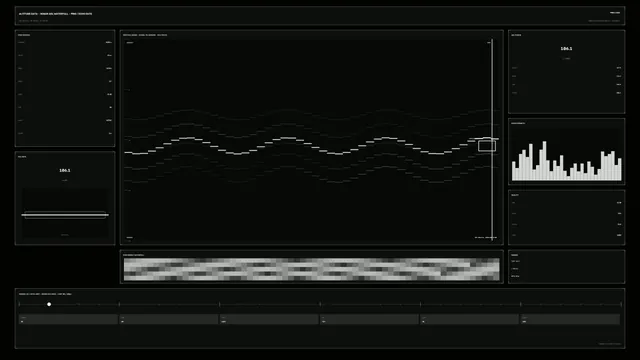 Monochrome sonar waveform control interface — sonar wallpaper at 3840x2160