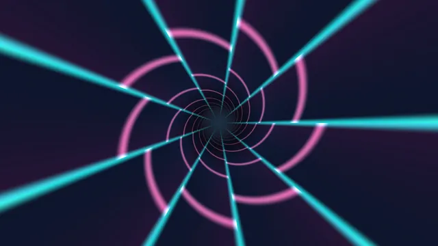Cyan rays and magenta rings in deep space — cyan beams wallpaper at 3840x2160