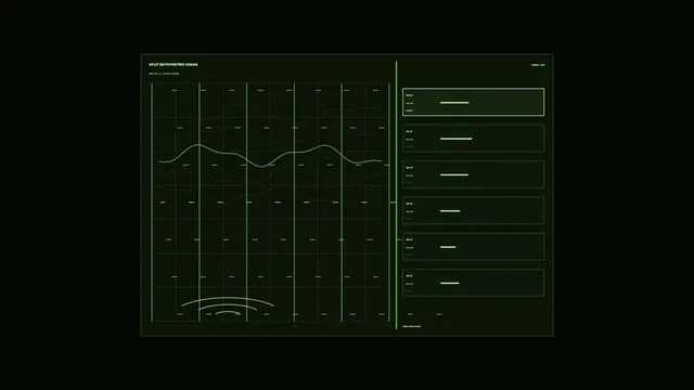 Green sonar graph on a dark instrument panel — sonar wallpaper at 3840x2160