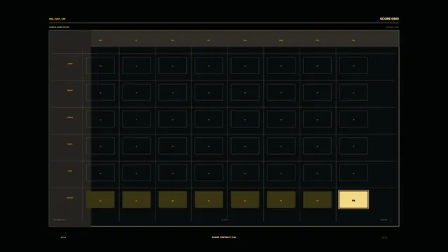 Clinical score matrix in black and ochre — clinical score matrix wallpaper at 3840x2160