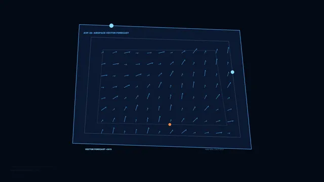 Blue Vector Field on a Dark Navigation Grid — vector field wallpaper at 3840x2160