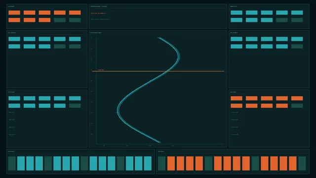 Telemetry panels with a rising cyan trajectory — telemetry wallpaper at 3840x2160