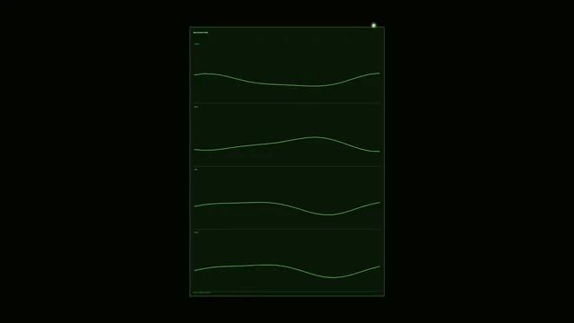 Green waveform chart on a field of black — waveform chart wallpaper at 3840x2160