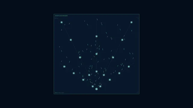 Emerald Node Network on a Midnight Grid — network diagram wallpaper at 3840x2160