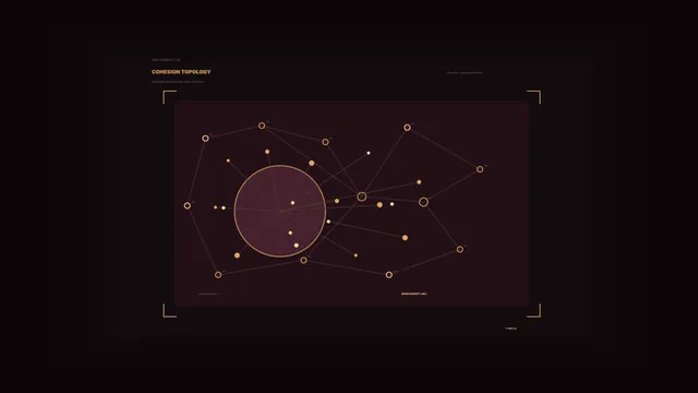 Cohesion topology with orbital lines and nodes — topology wallpaper at 3840x2160