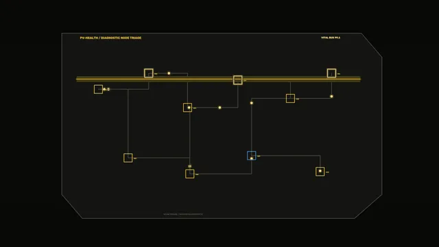 Amber Diagnostic Network on a Dark Field — diagnostic network wallpaper at 3840x2160