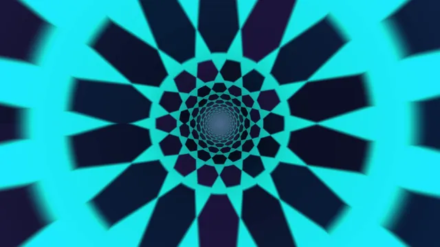 Turquoise radial geometric tunnel with dark facets — geometric tunnel wallpaper at 3840x2160