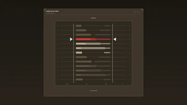 Muted tactical chart with red signal bars — tactical chart wallpaper at 3840x2160