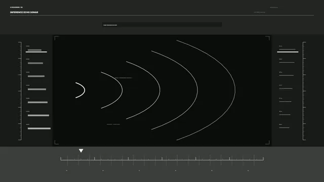 Concentric sonar arcs on a dark interface — sonar wallpaper at 3840x2160