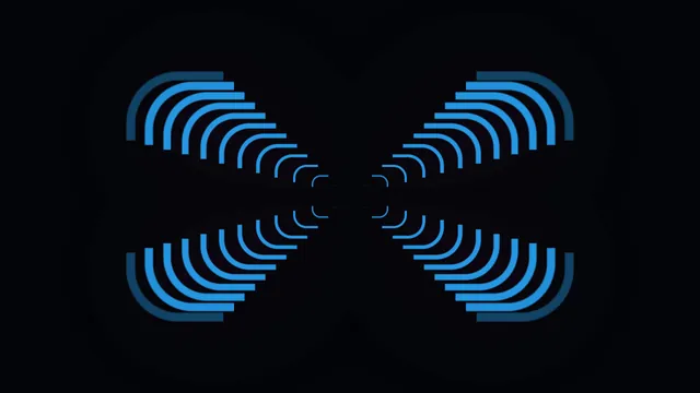 Blue arcs in a symmetrical dark formation — blue arcs wallpaper at 3840x2160