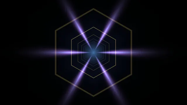 Violet Light Through Concentric Golden Hexagons — hexagon wallpaper at 3840x2160