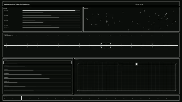 Monochrome anomaly detection interface with pulse line — monochrome wallpaper at 3840x2160