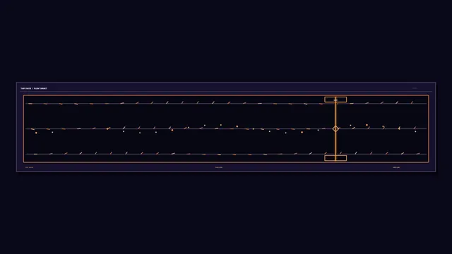 Tape gate diagram in copper and violet — technical diagram wallpaper at 3840x2160