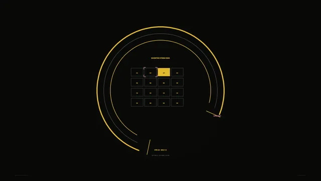 Orbital Grid in Yellow and Charcoal — orbital grid wallpaper at 3840x2160