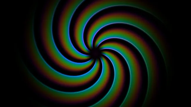 Neon spiral arcs across a field of black — spiral wallpaper at 3840x2160