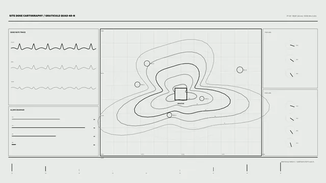 Monochrome Radiation Contour Control Diagram — radiation map wallpaper at 3840x2160