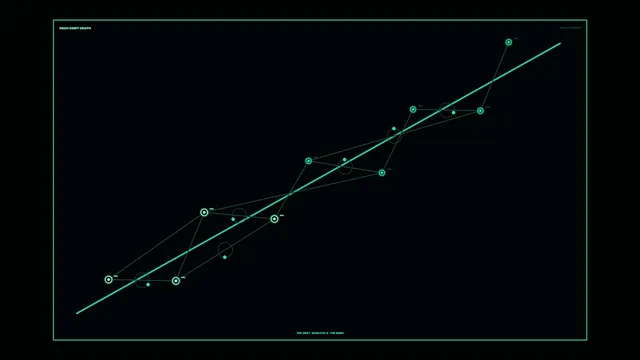 Teal orbital mesh on a black field — orbital mesh wallpaper at 3840x2160
