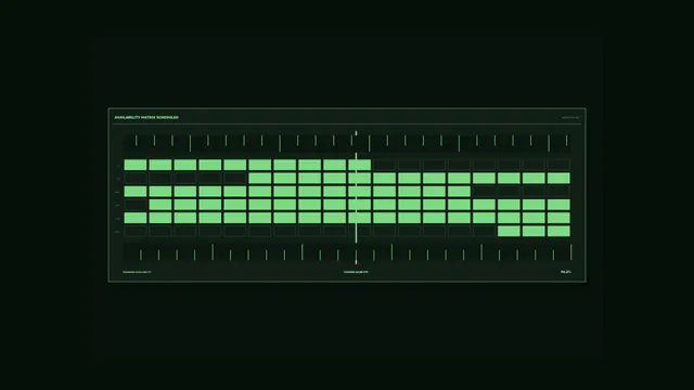 Green availability matrix on a dark field — availability matrix wallpaper at 3840x2160