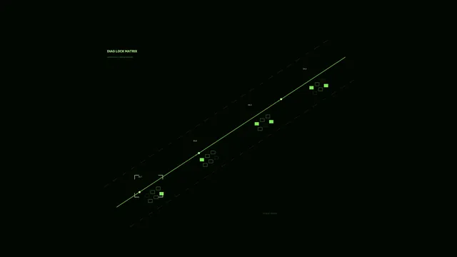 Neon Green Diagonal Lock Matrix on Black — diagonal line wallpaper at 3840x2160
