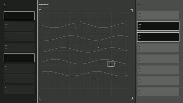 Dark Waypoint Grid with Signal Curves and Target Mark — waypoint wallpaper at 3840x2160