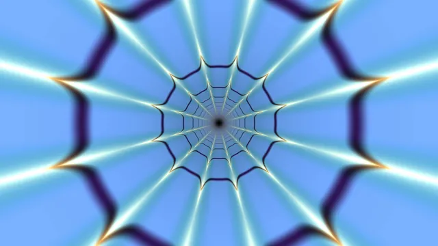 Blue radial web with luminous geometric lines — radial web wallpaper at 3840x2160