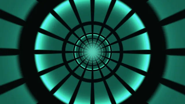 Emerald radial tunnel with concentric geometry — radial tunnel wallpaper at 3840x2160