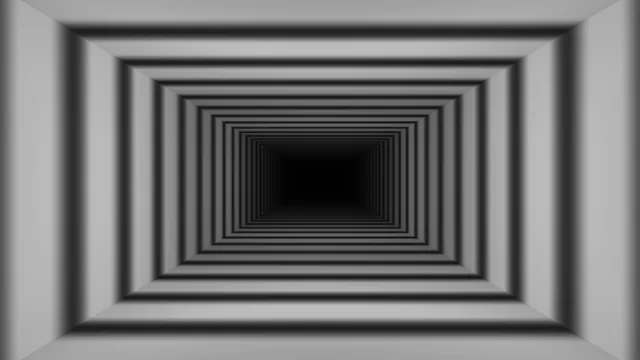 Concentric grayscale corridor of receding planes — concentric rectangles wallpaper at 3840x2160