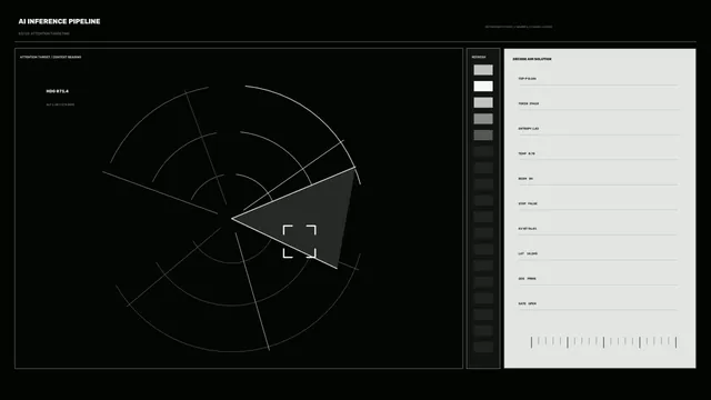 Monochrome Radar Interface with Signal Geometry — radar interface wallpaper at 3840x2160