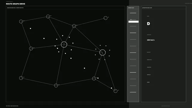 Dark Routing Network with Nodes and Signal Points — routing network wallpaper at 3840x2160