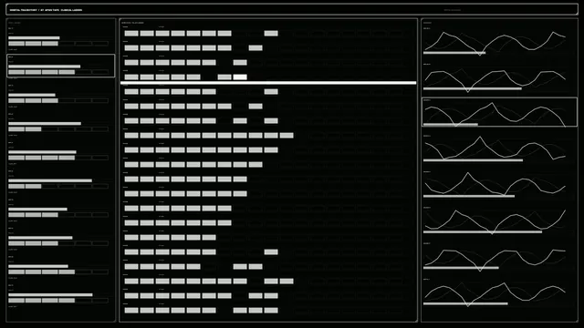 Monochrome Orbital Trajectory Data Grid — technical grid wallpaper at 3840x2160