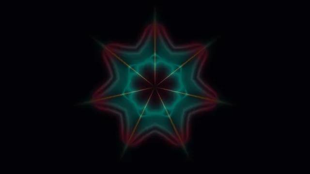 Neon star geometry in a field of black — neon star wallpaper at 3840x2160