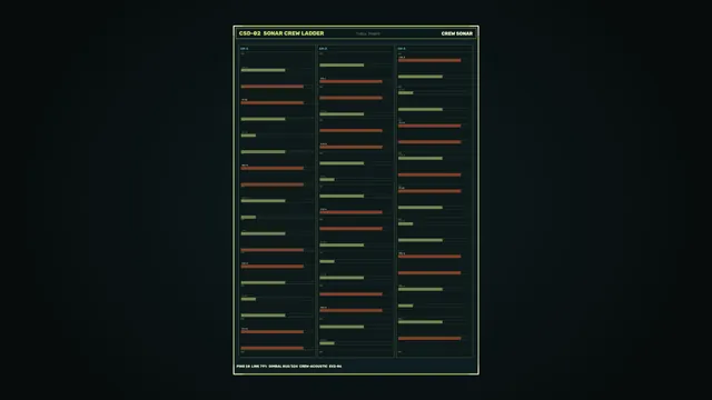 Sonar crew ladder with signal bars in deep space — sonar panel wallpaper at 3840x2160