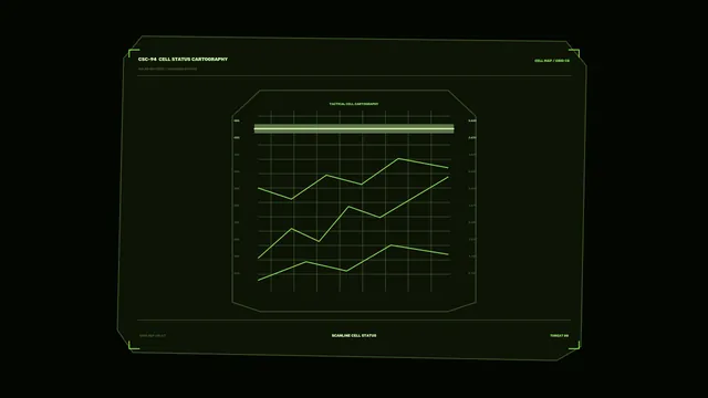 Green cell status cartography on black — cell status wallpaper at 3840x2160