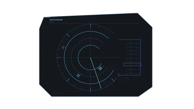 Blue semantic navigation interface on black — semantic navigation wallpaper at 3840x2160