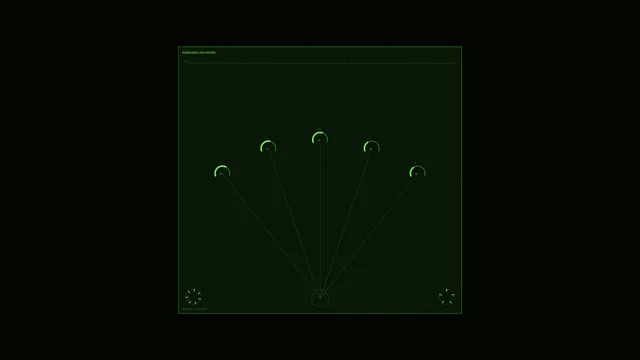 Green radial energy diagram on a dark field — radial diagram wallpaper at 3840x2160