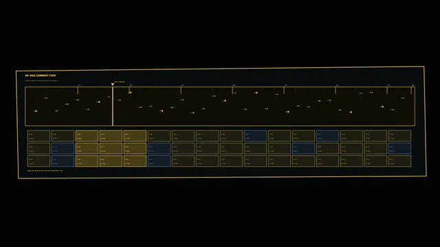 Rail current tape in gold and midnight blue — rail diagram wallpaper at 3840x2160