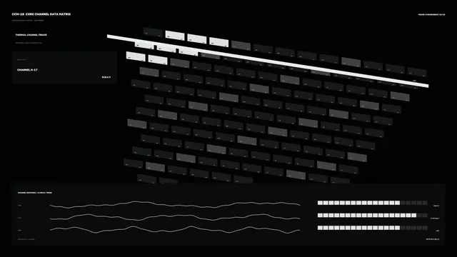 Monochrome channel matrix with signal lines — data matrix wallpaper at 3840x2160