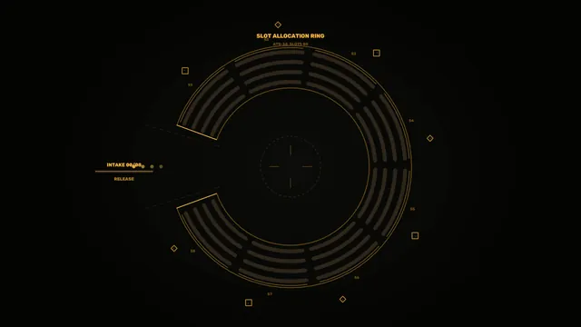 Amber Slot Allocation Ring on Black — slot allocation wallpaper at 3840x2160