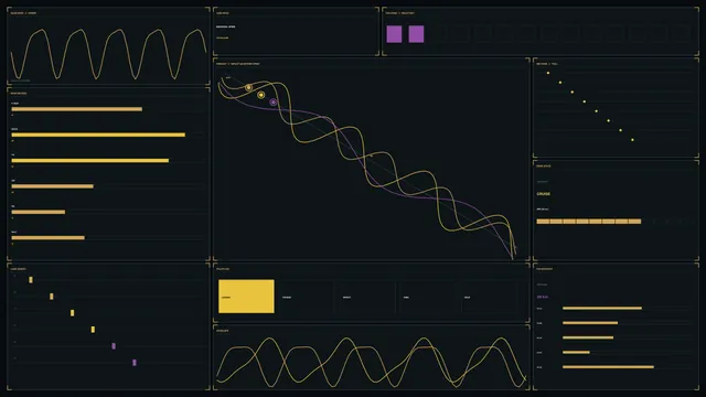 Dark telemetry dashboard with orbital linework — telemetry dashboard wallpaper at 3840x2160