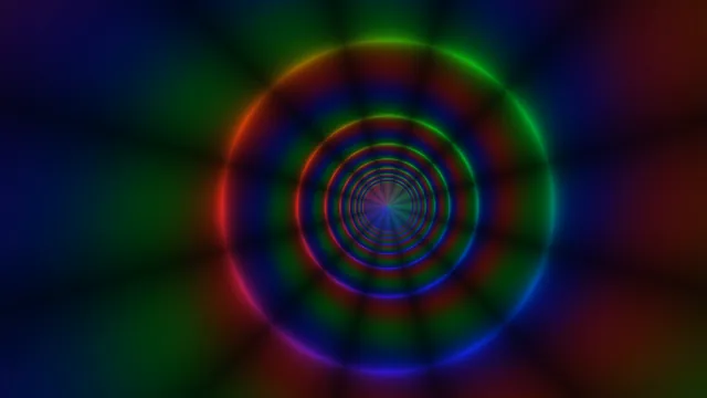 Concentric spectral rings in deep space — concentric rings wallpaper at 3840x2160