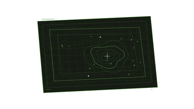 Neon green contour map in deep negative space — contour map wallpaper at 3840x2160
