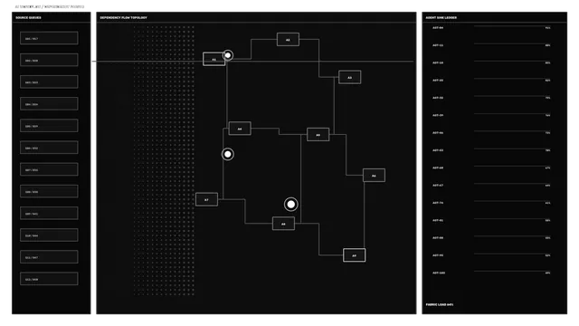 Monochrome Dependency Flow Topology — dependency flow wallpaper at 3840x2160