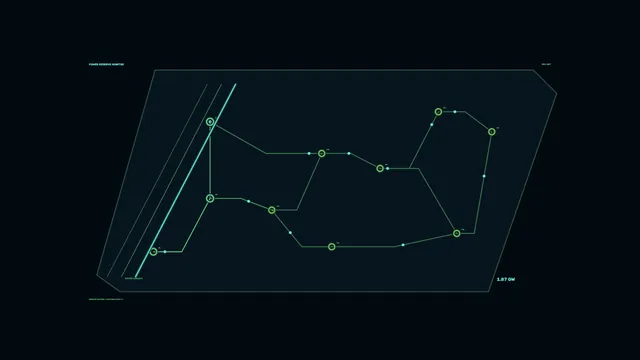 Neon power grid on a dark geometric field — power grid wallpaper at 3840x2160