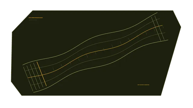 Olive contour lines with an amber axis — contour lines wallpaper at 3840x2160