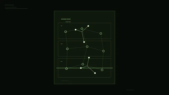 Luminous green topology on a black field — topology wallpaper at 3840x2160