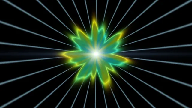 Luminous green form with radiating lines — abstract wallpaper at 3840x2160