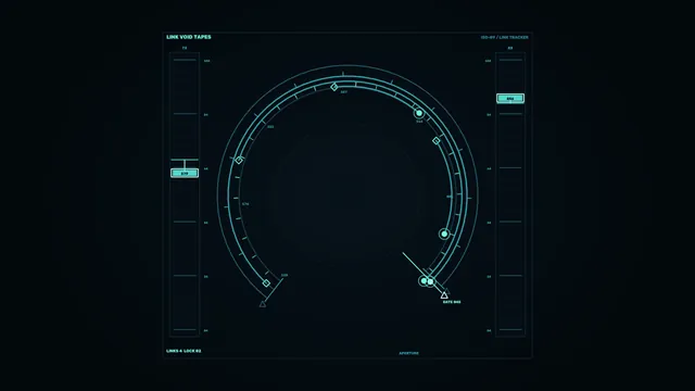 Cyan orbital interface on a dark field — orbital interface wallpaper at 3840x2160